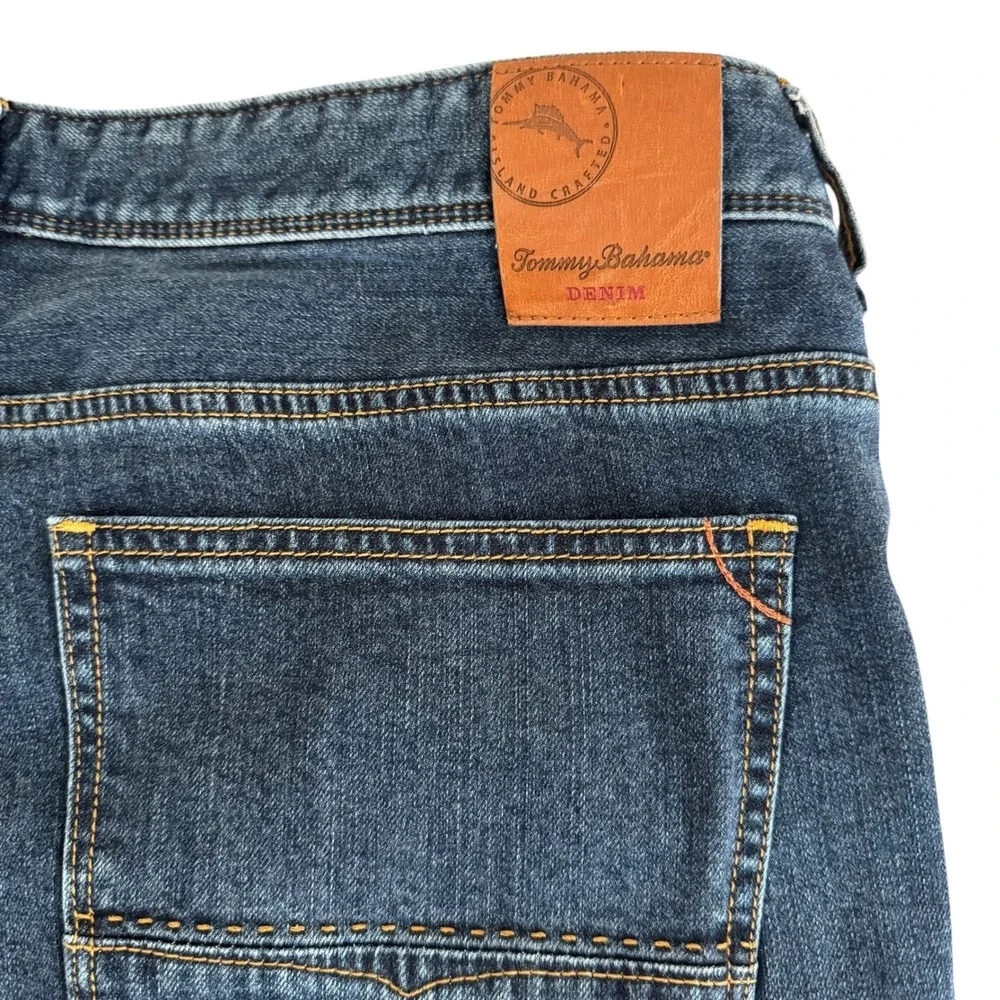 Tommy Bahama 40x29 Dark Wash Tencel Blend Straight Leg Men's Jeans
